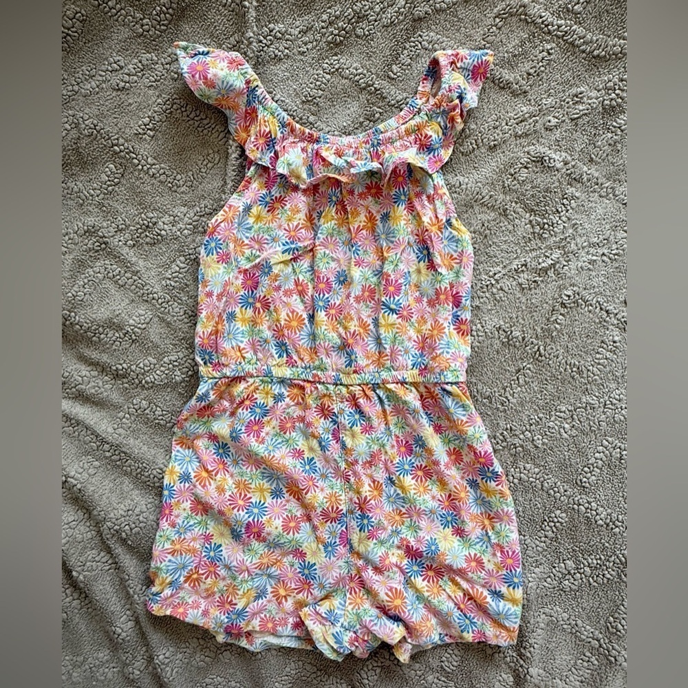 🌼 H&M Girls Floral Ruffle Romper | Size 4-5Y
